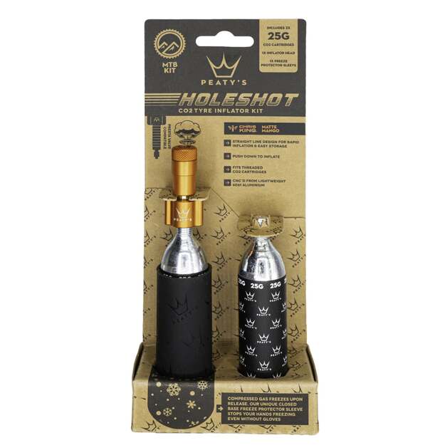 CO2 pompa PEATY S HOLESHOT CO2 TYRE INFLATOR - MTB (25G) - MANGO (PPR-HTI-MTB-MNG-12)