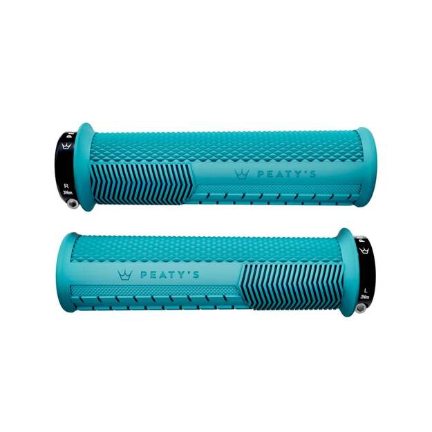 PEATY S GRIPS MONARCH KNURL THICK TURQUOISE (PGM-KNL-THK-TRQ-1)