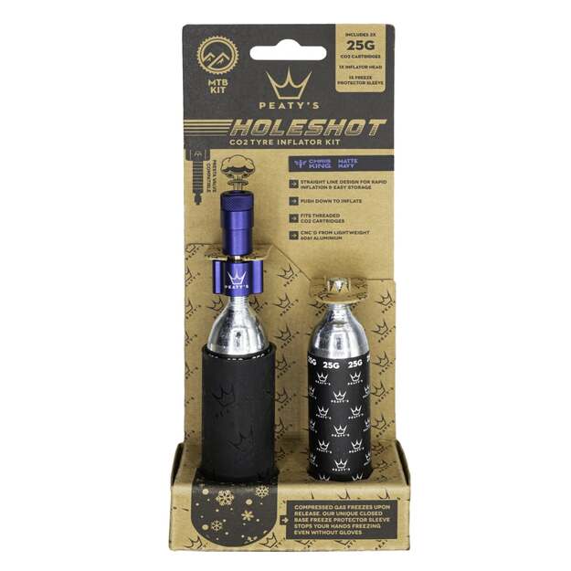 CO2 pompa PEATY S HOLESHOT CO2 TYRE INFLATOR - MTB (25G) - NAVY (PPR-HTI-MTB-NVY-12)