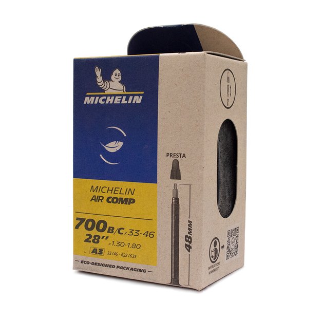 Kamera Michelin Air Comp A3 28  x 1.30 /1.75  (33/46-622/635) // FV 48 mm