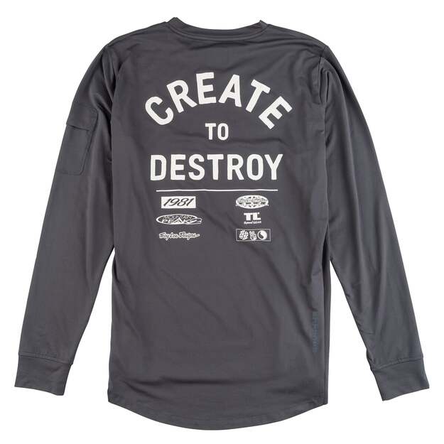 TLD LS JERSEY RUCKUS RIDE TEE DESTROY CARBON (37110400)