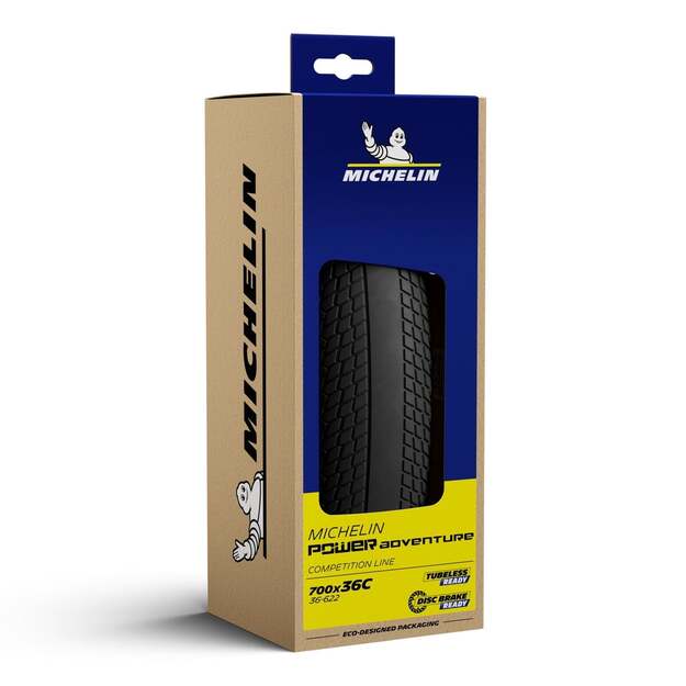 MICHELIN TIRE POWER ADVENTURE BLACK V2 700X48C COMPETITION LINE KEVLAR TS TLR (322477)