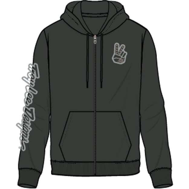 TLD ZIP UP HOODIE PEACE OUT BLACK (73057300)