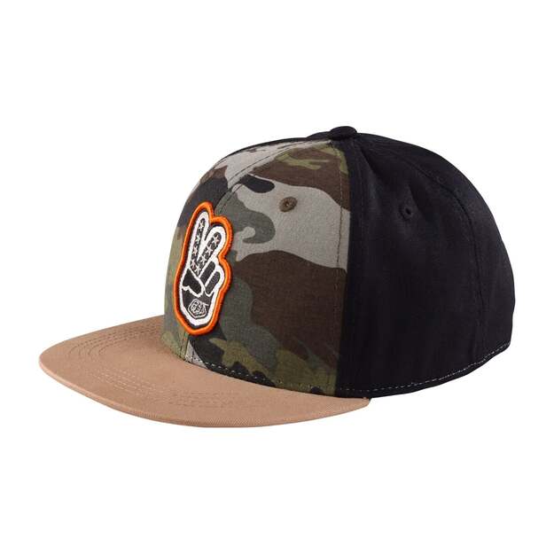 TLD YOUTH FLAT BILL SNAPBACK PEACE OUT BLACK / FOREST CAMO (79057300)