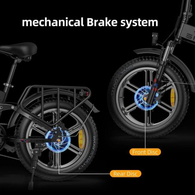 Sulankstomas elektrinis dviratis Engwe Engine X 750Wh 20" juodas