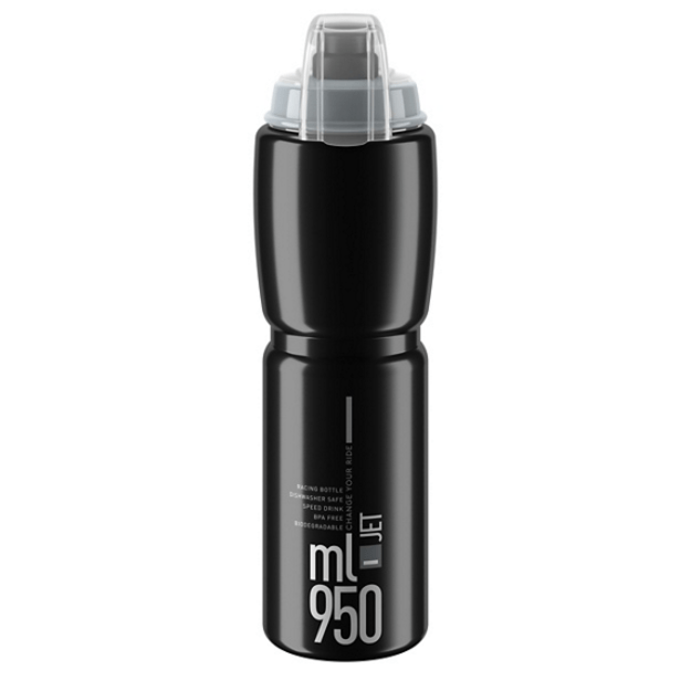 Gertuvė Elite Bottle Jet Plus Black Grey logo 950ml