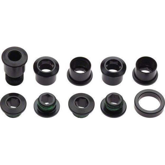 11.6918.000.001 - SRAM CHAINRING BOLT KIT RED HB 5 ALUM BLK