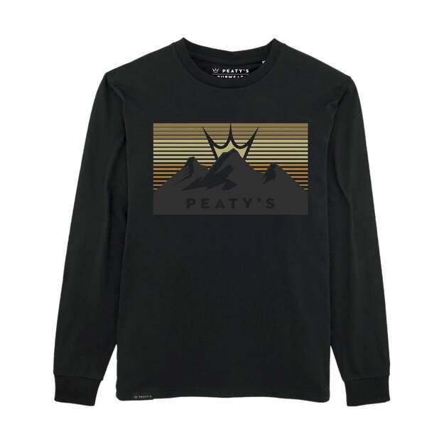 Džemperis PEATY S PUBWEAR CREW JUMPER - 3 PEAKS SUNSET / BLACK (PPW-24-CRW-3PS-BLK)