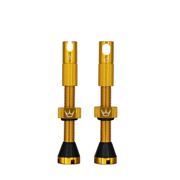 Ventiliai PEATY S X CHRIS KING (MK2) GOLD TUBELESS VALVES - 42MM (PTV2-42-GLD-12)