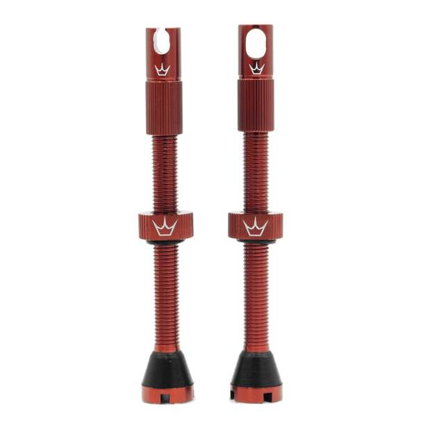 Bekamerinės sistemos ventiliai PEATY S X CHRIS KING (MK2) RED TUBELESS VALVES 60MM (PTV2-60-RED-12)