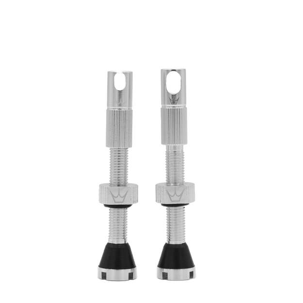 Bekamerinės sistemos ventiliai PEATY S X CHRIS KING (MK2) SILVER TUBELESS VALVES 42MM (PTV2-42-SIL-12)