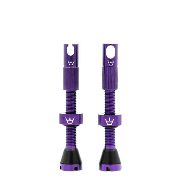 Bekamerinės sistemos ventiliai PEATY S X CHRIS KING (MK2) VIOLET TUBELESS VALVES 42MM (PTV2-42-VLT-12)