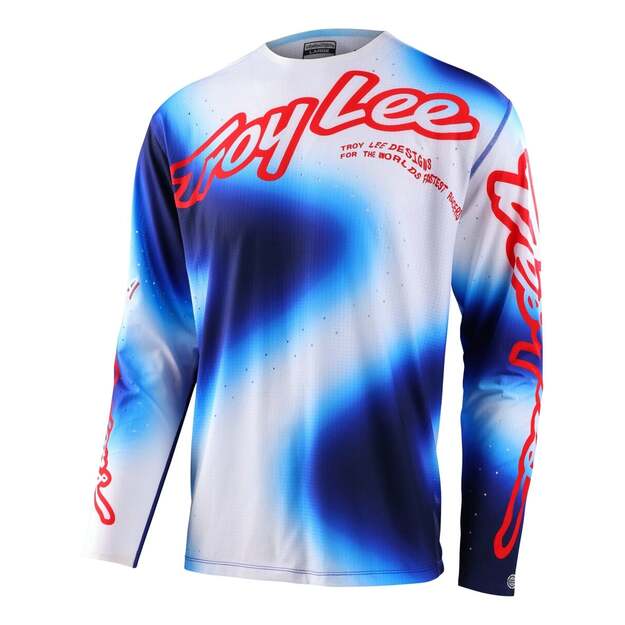 Marškinėliai TLD LS JERSEY SPRINT ULTRA LUCID WHITE / BLUE (35691400)