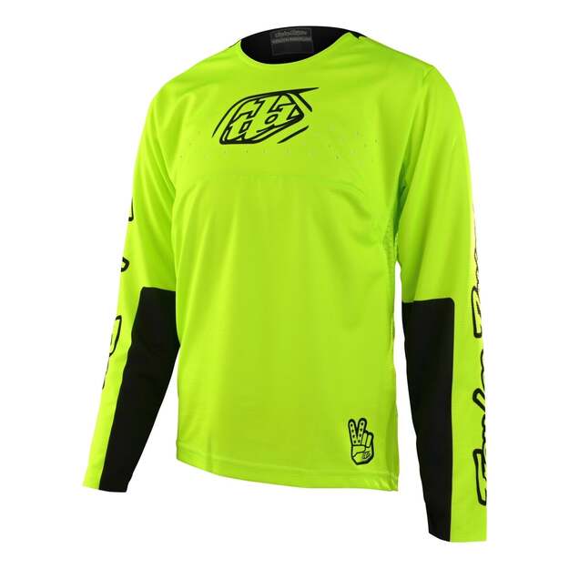 Marškinėliai TLD YOUTH LS JERSEY SPRINT ICON FLO YELLOW (32492901)